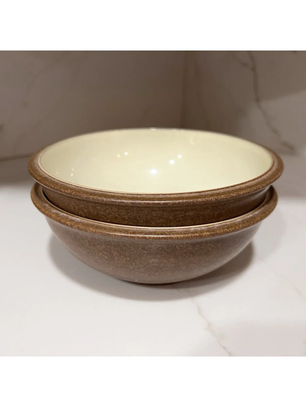 Denby-Langley Energy Cinnamon Soup Cereal Bowl 7” MCM Stoneware England Speckle
